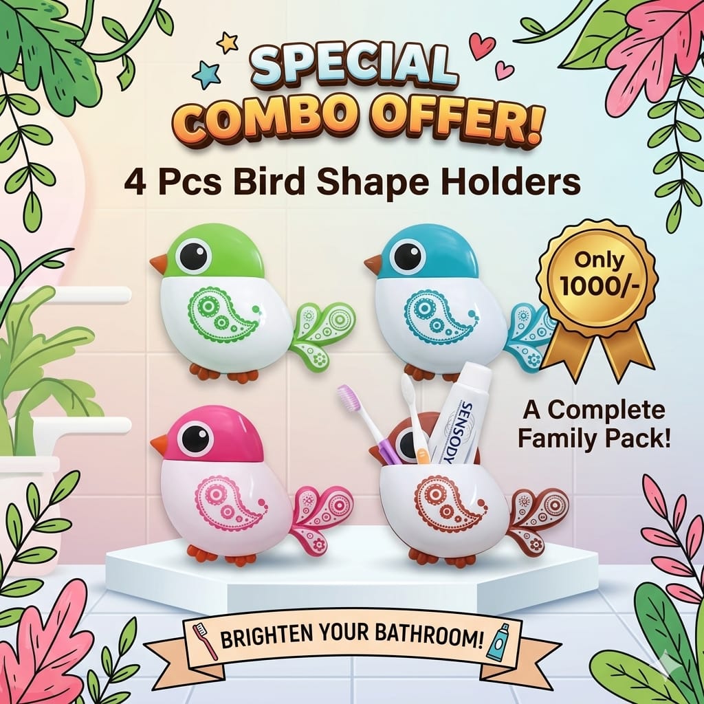 Combo set 005- Bird Shape Toothbrush Holder